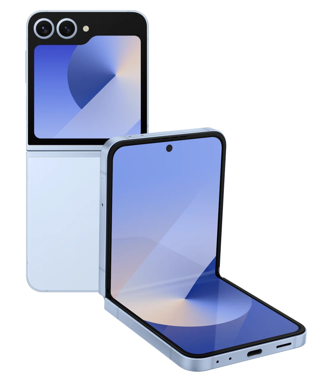 składany smartfon samsung galaxy z flip 6 foldable smartphone clamshell niebieski blue