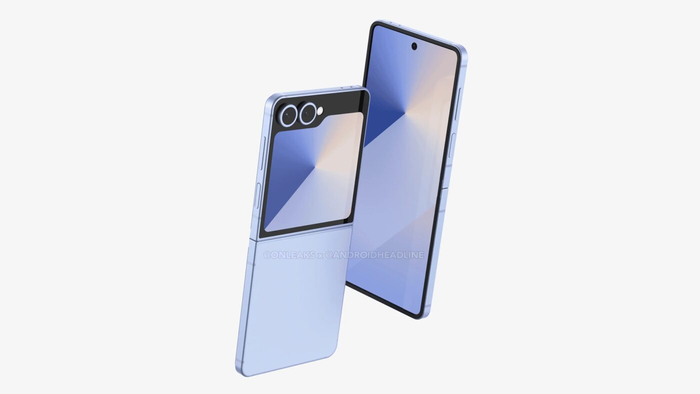 składany smartfon samsung galaxy z flip 7 foldable smartphone clamshell render
