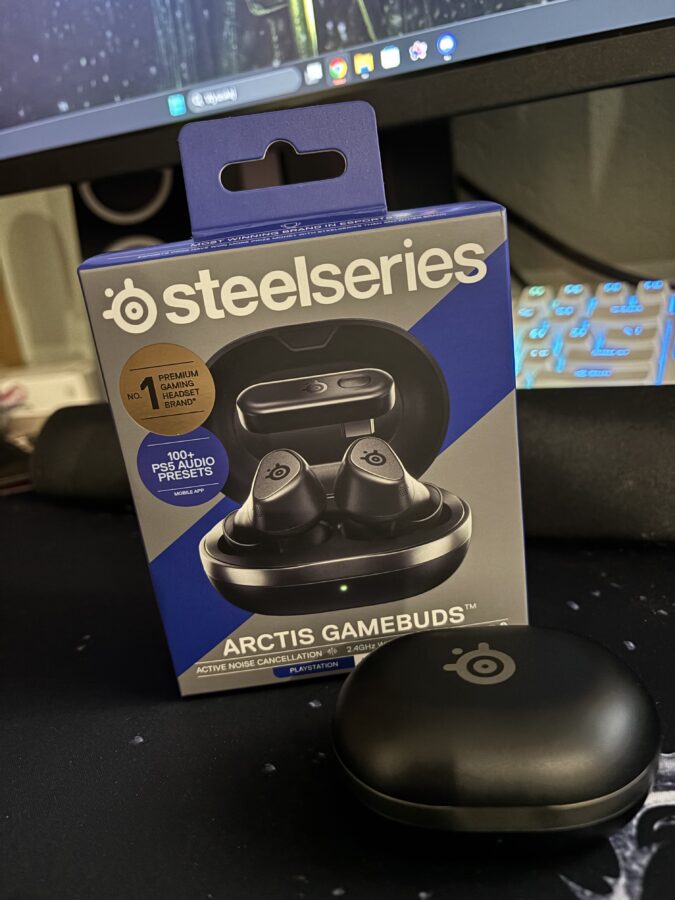 steelseries arctis gamebuds i pudelko
