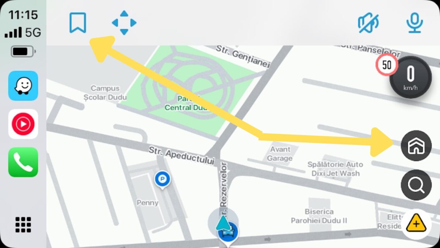 Waze nowy przycisk w Apple CarPlay