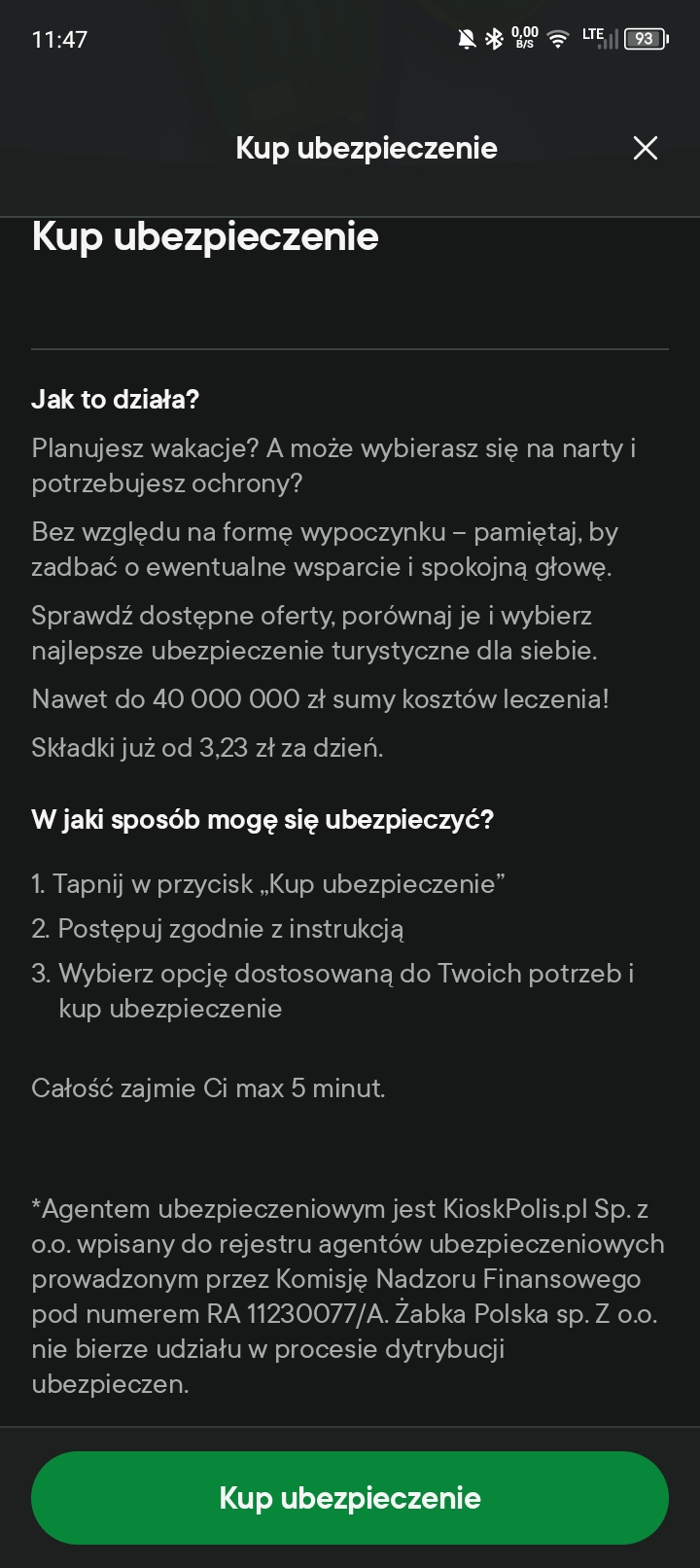 Jak kupić ubezpieczenie w aplikacji Żappka sieci handlowej Żabka?