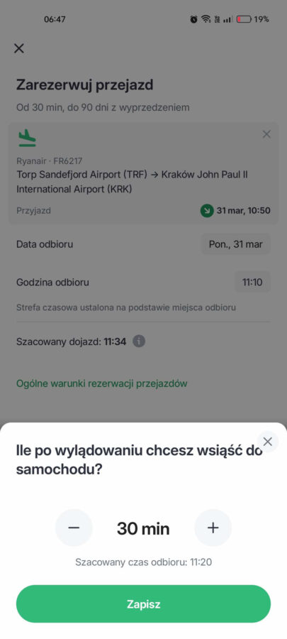 Bolt śledzenie lotów