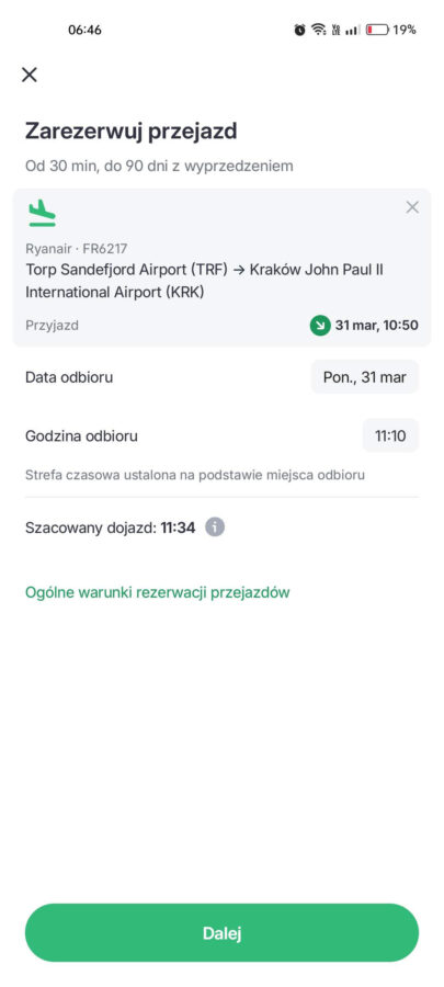 Bolt śledzenie lotów