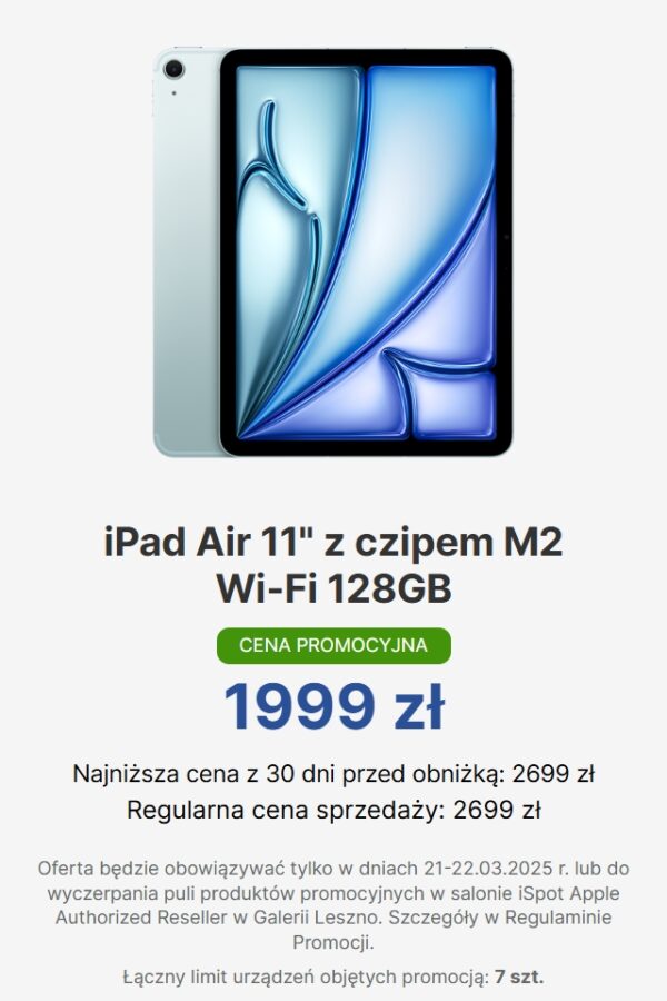 iPad Air promocja