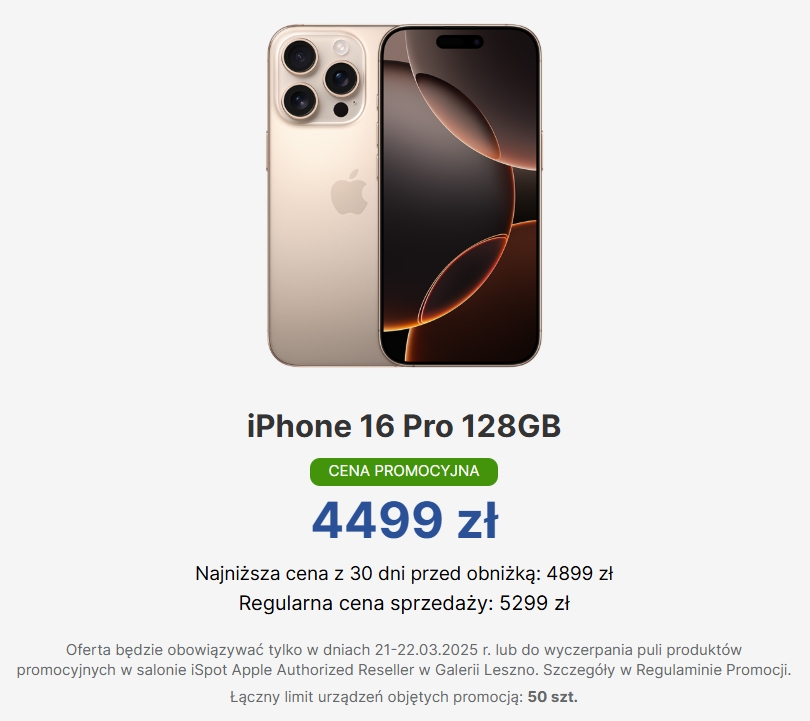 iPhone 16 Pro promocja