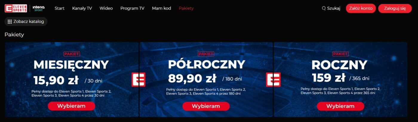 pakiety elevensports.pl aktualny cennik do 24 kwietnia 2025 roku fot. tabletowo.pl