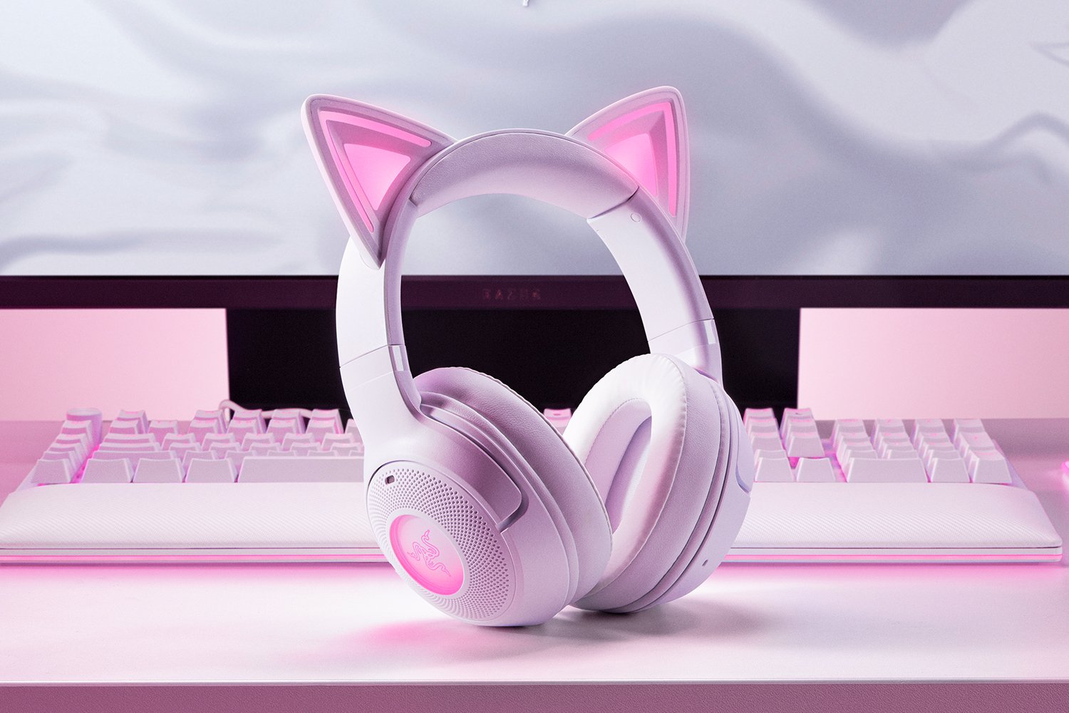 razer kraken kitty v2 white
