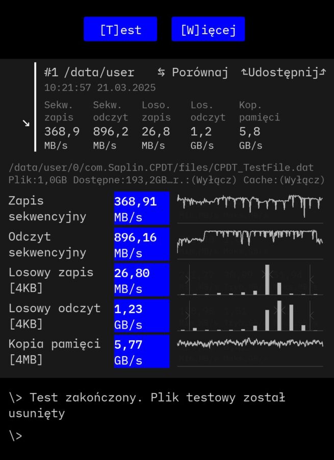recenzja-nothing-phone-3a-3apro-tabletowo-essential-space test pamieci