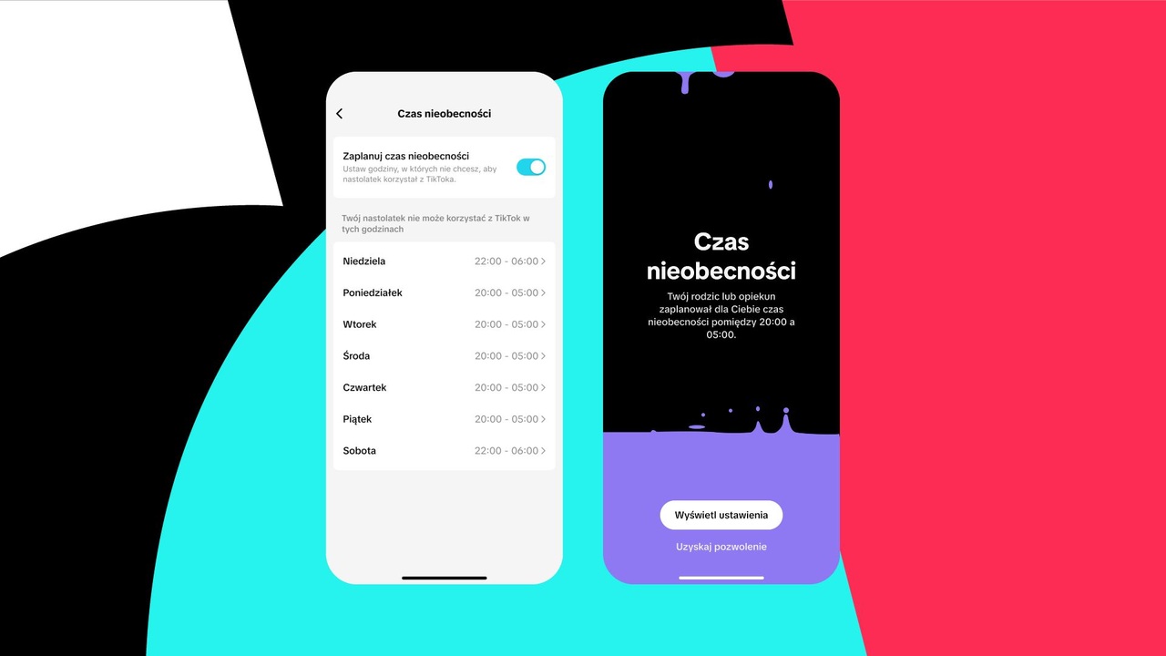 tiktok parowanie rodziny czas nieobecności harmonogram dostępu dla dziecka