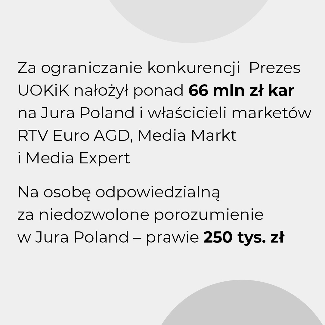 Decyzja UOKiK-u w sprawie ekspresów do kawy Jura