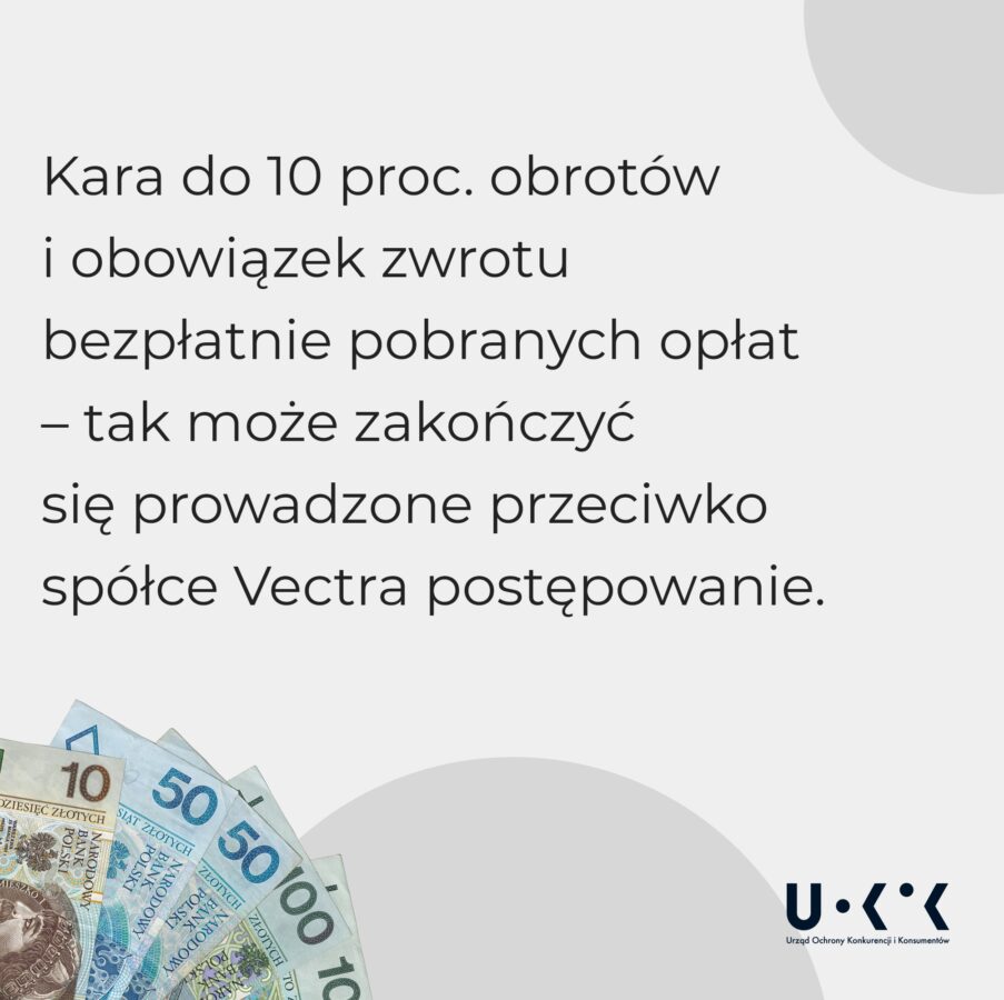 Vectra znowu podwyższa opłaty, Prezes UOKiK stawia zarzuty