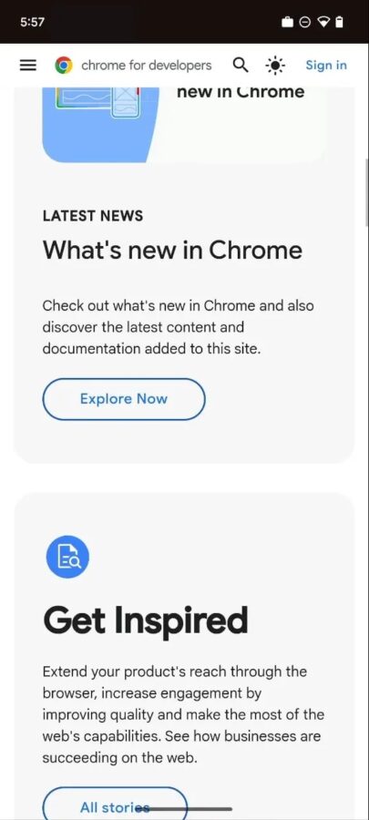 Google Chrome edge to edge
