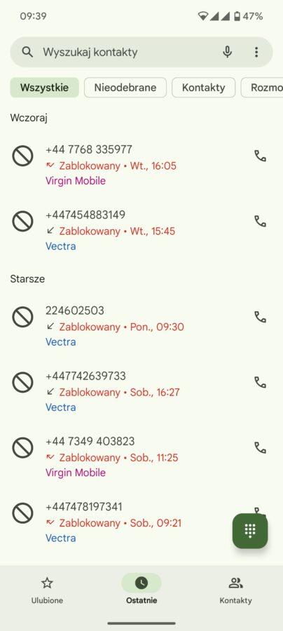 oszukańcze połączenia z angielskich numerów fot. tabletowo.pl