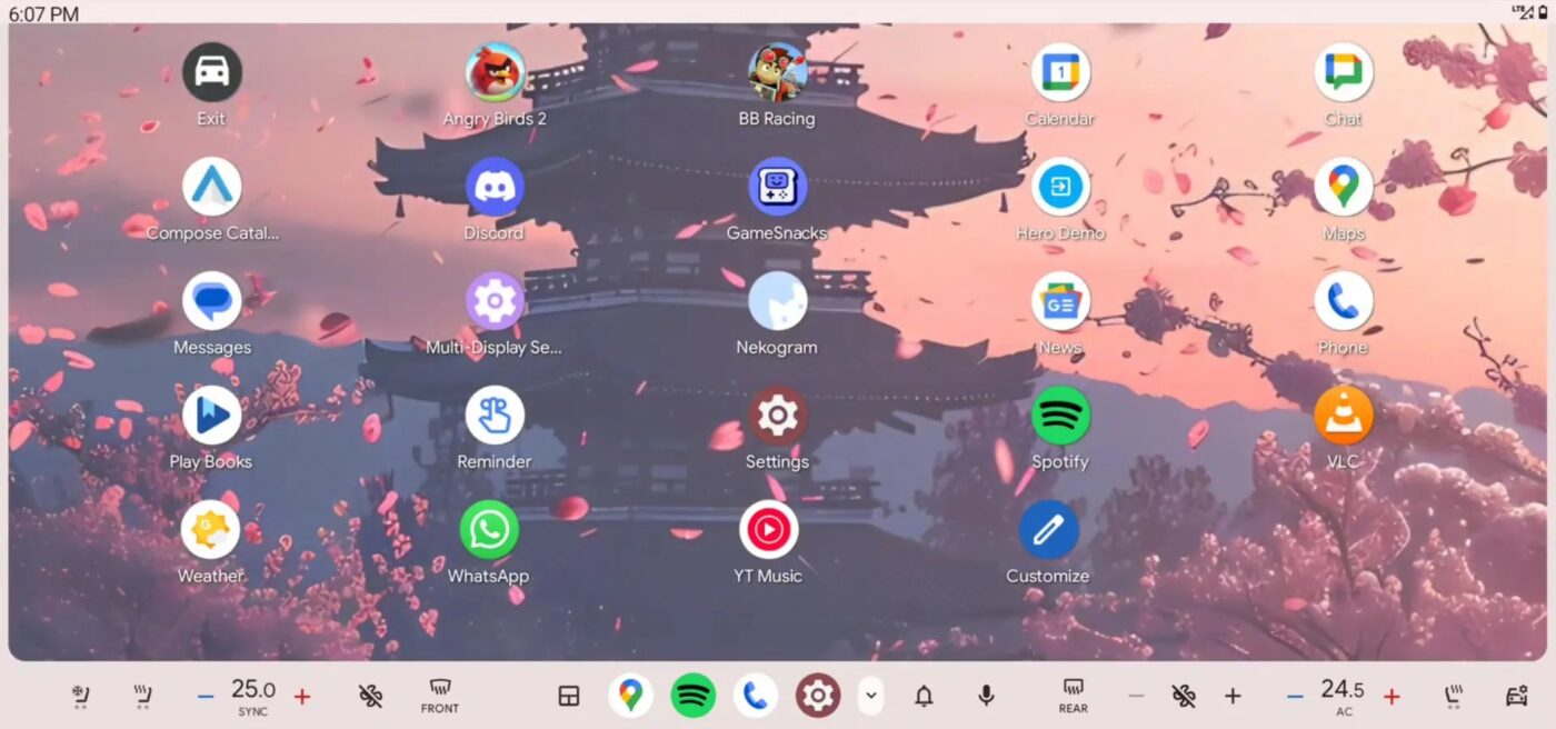 Android Auto jasny motyw