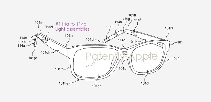 Apple inteligentne okulary patent