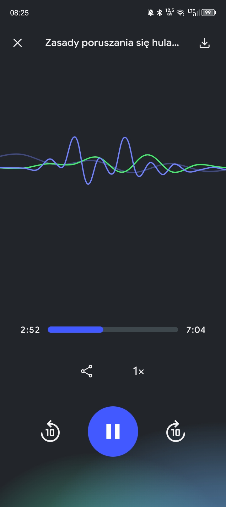 Aplikacja Google NotebookLM, podcast