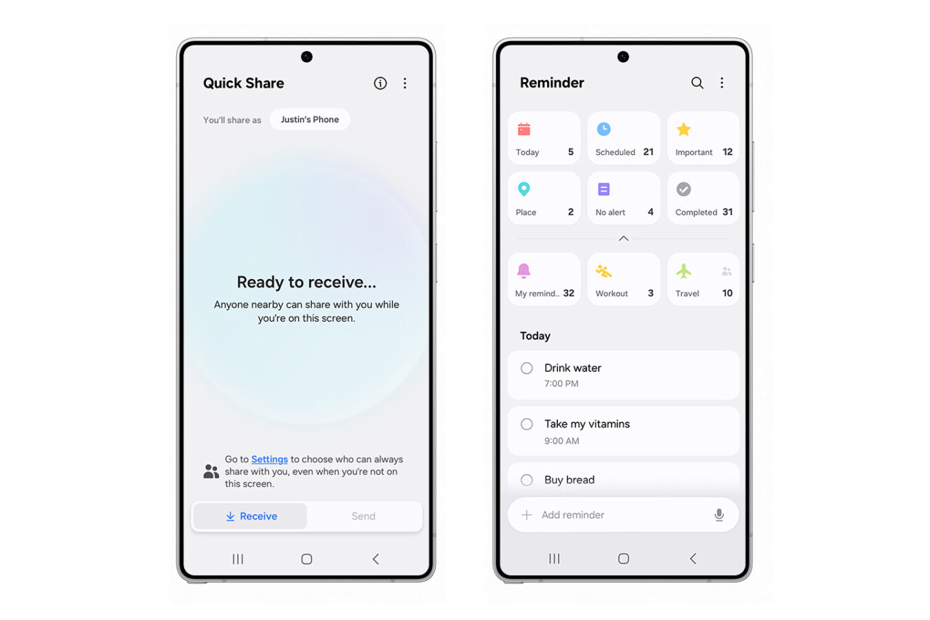 samsung one ui 8 quick share reminder