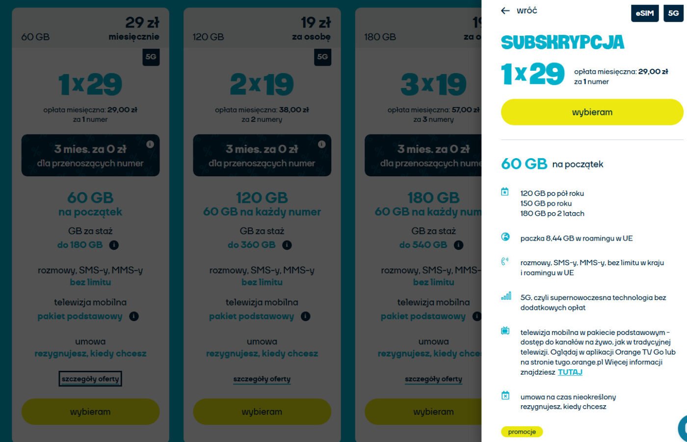 subskrypcja Nju Mobile