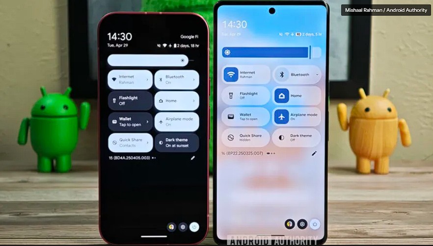 android 16 szybkie ustawienia