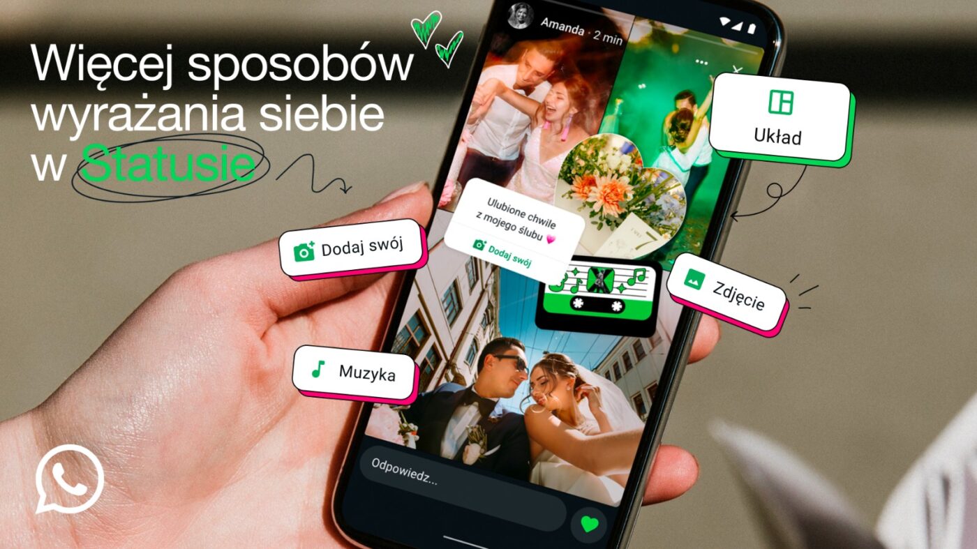 Nowe funkcje w sekcji Aktualizacje (Status) w WhatsApp