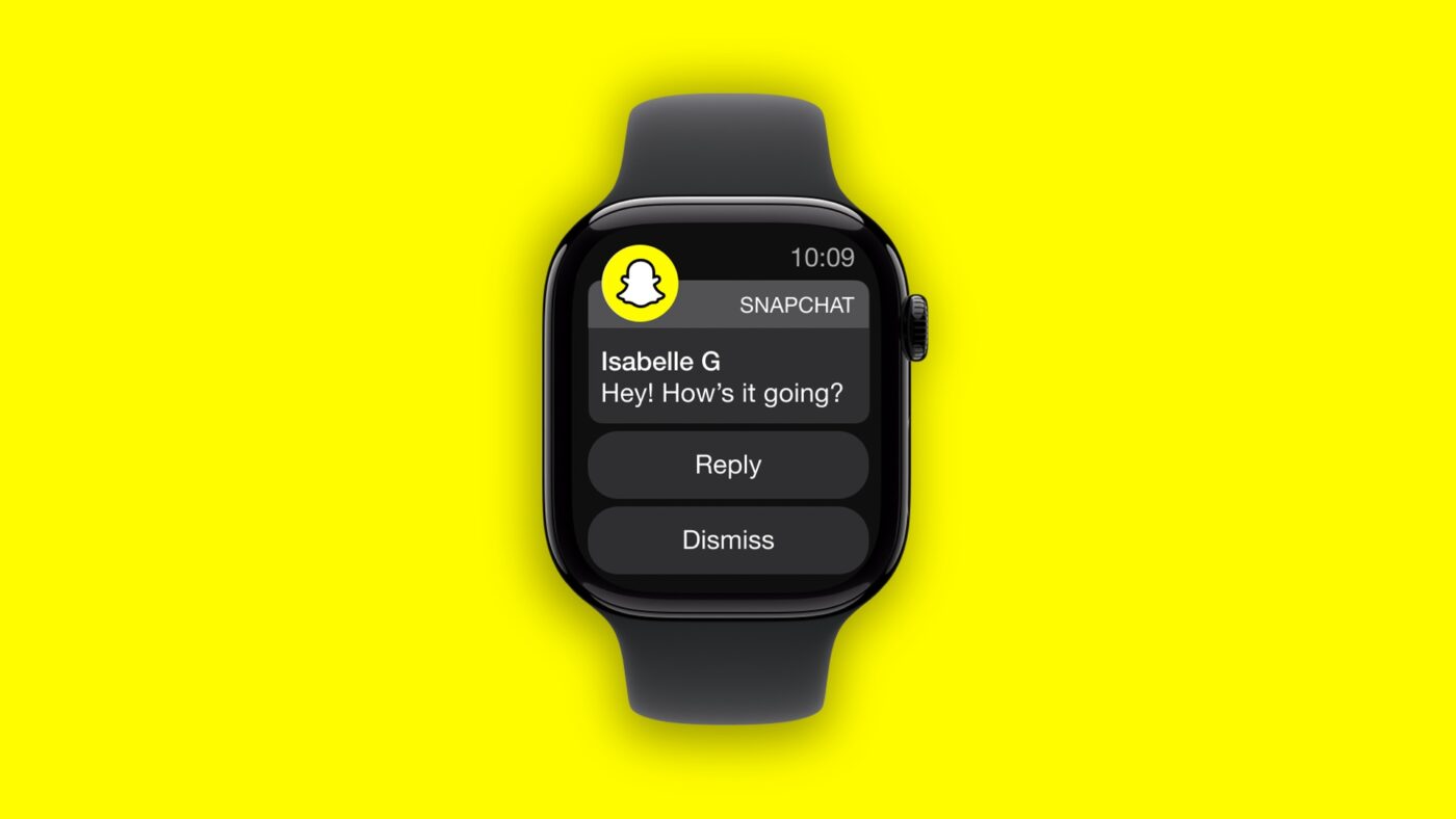 aplikacja snapchat dostępna na smartwatchach apple watch