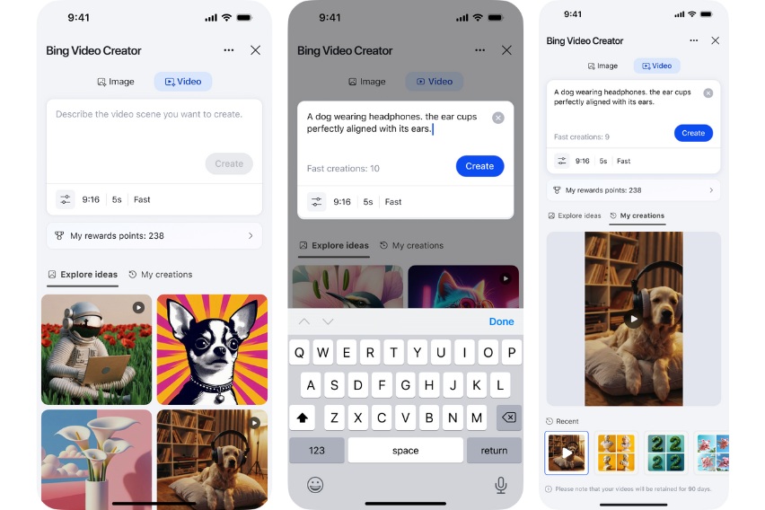 Bing Video Creator, Microsoft, tworzenie wideo za darmo