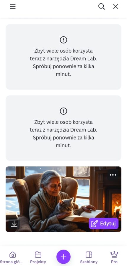 Obraz nr 1 wygenerowany w aplikacji mobilnej Canva, AI, sztuczna inteligencja