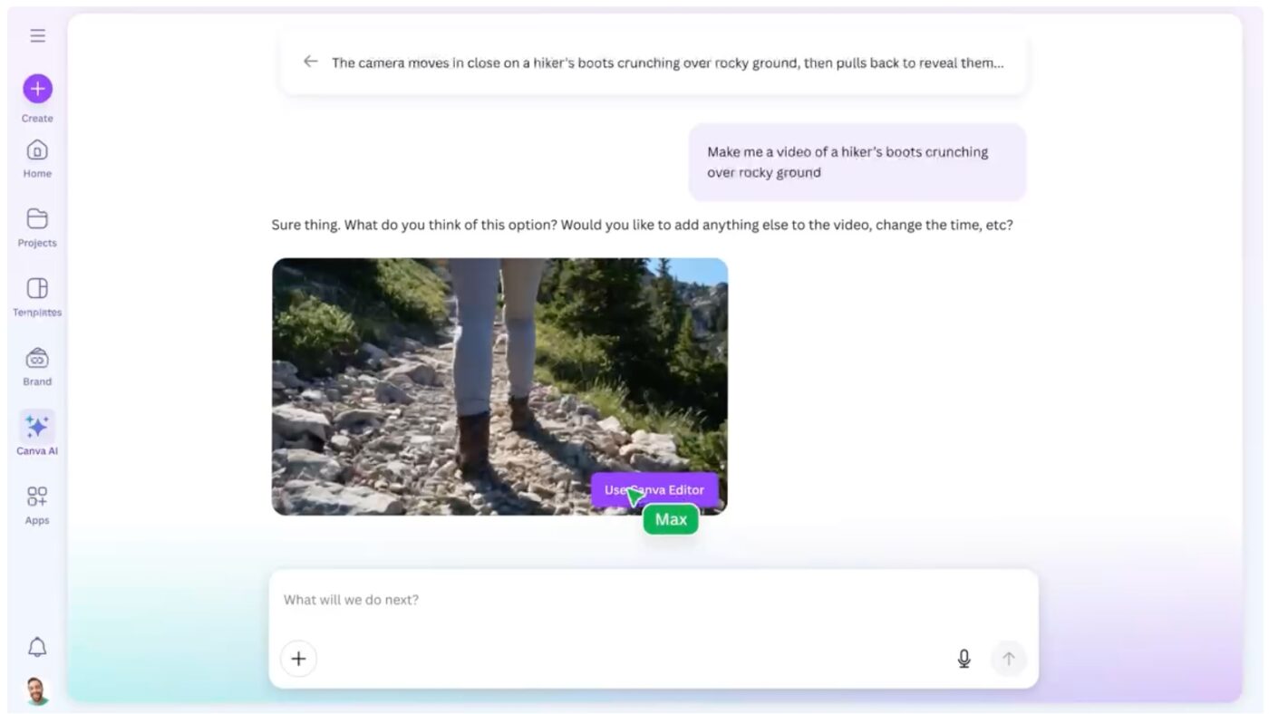 Canva generowanie wideo AI