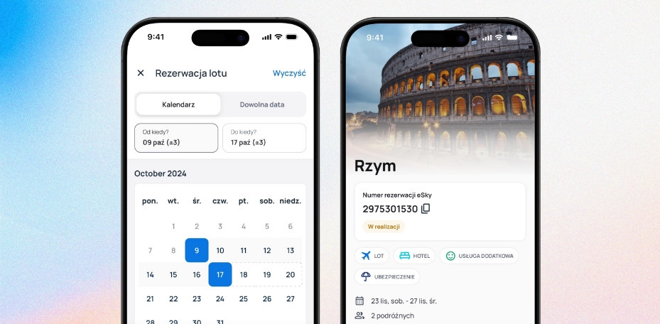 Pakiety dynamiczne w aplikacji mobilnej eSky, oferty na wakacje