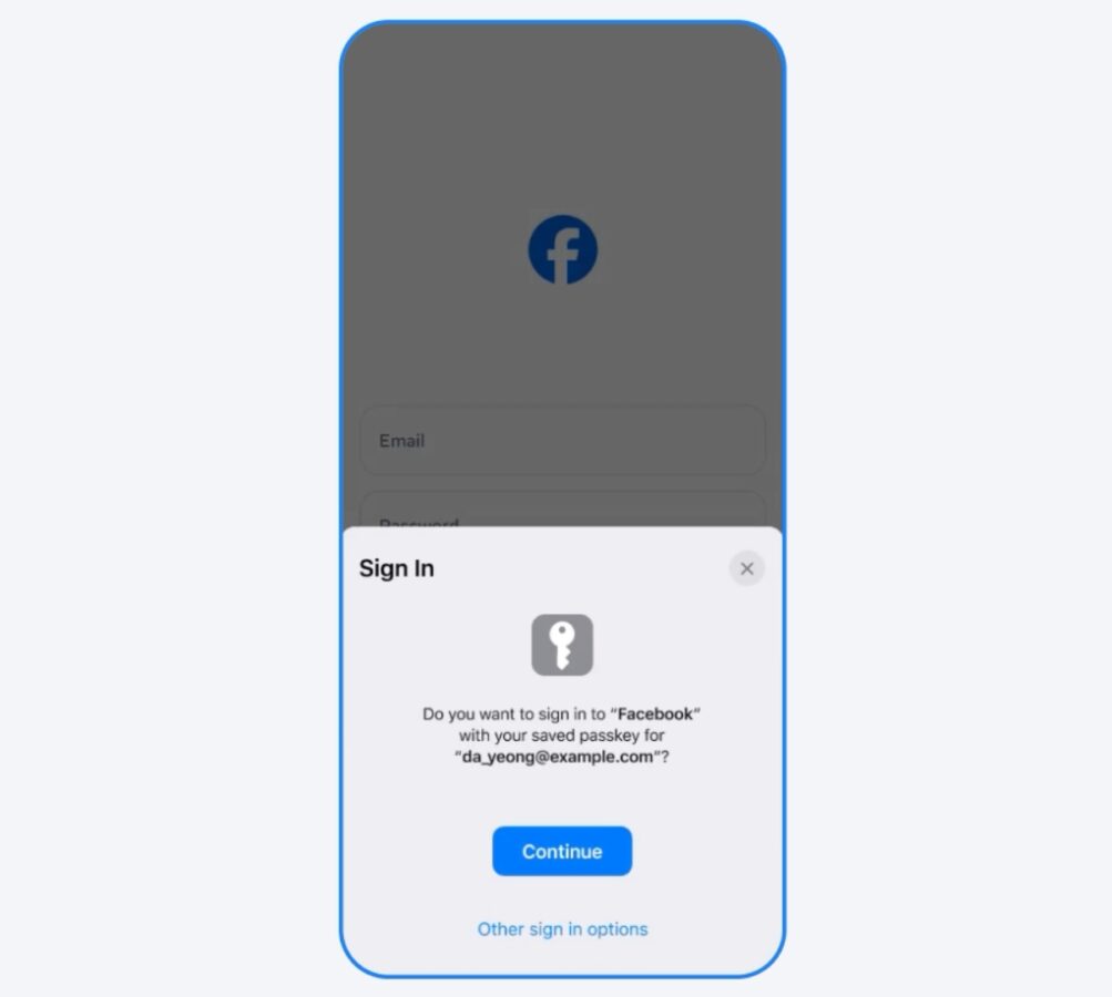 Facebook klucze dostępu