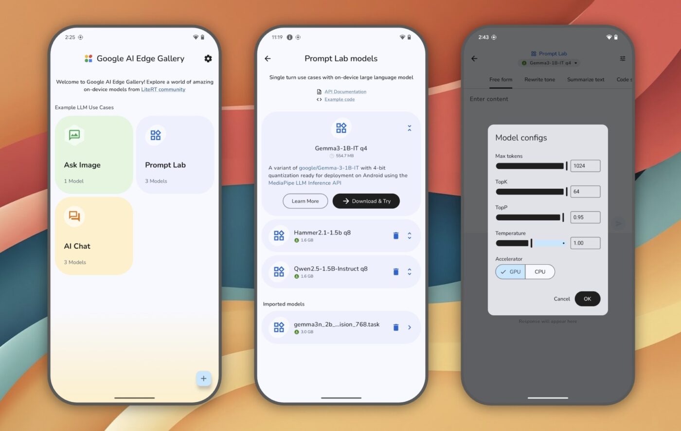 Aplikacja Google AI Edge