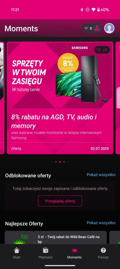 kod rabatowy na sprzęt samsunga w aplikacji mój t-mobile czerwiec 2025 fot. tabletowo.pl