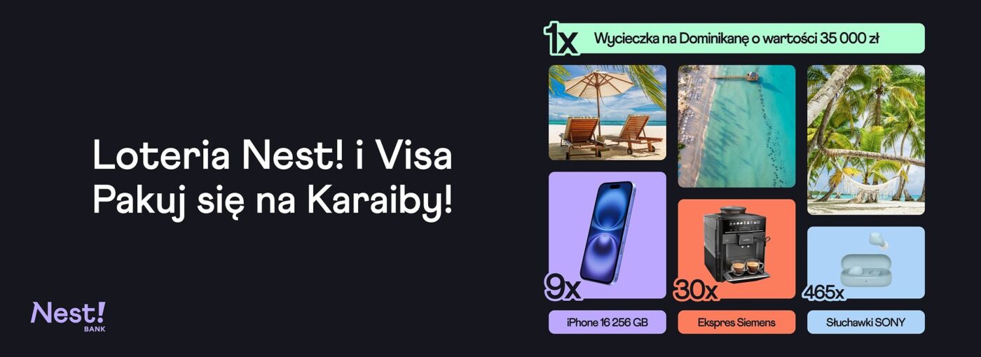 Loteria Nest Banku, płać kartą Visa, wygraj wycieczkę na Dominikanę