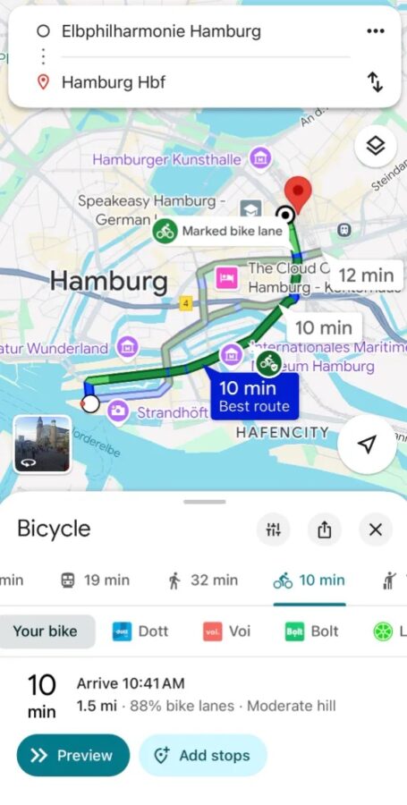 mapy google maps nowe funkcje dla rowerzystów wakacje 2025