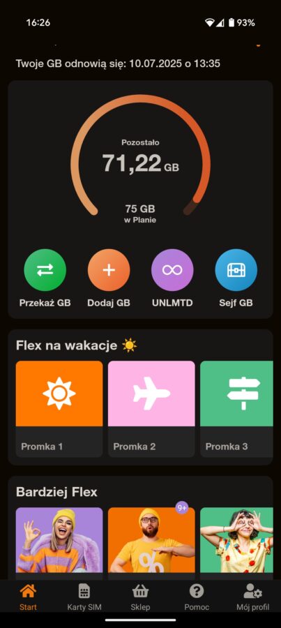 Orange Flex promocje na wakacje 2025