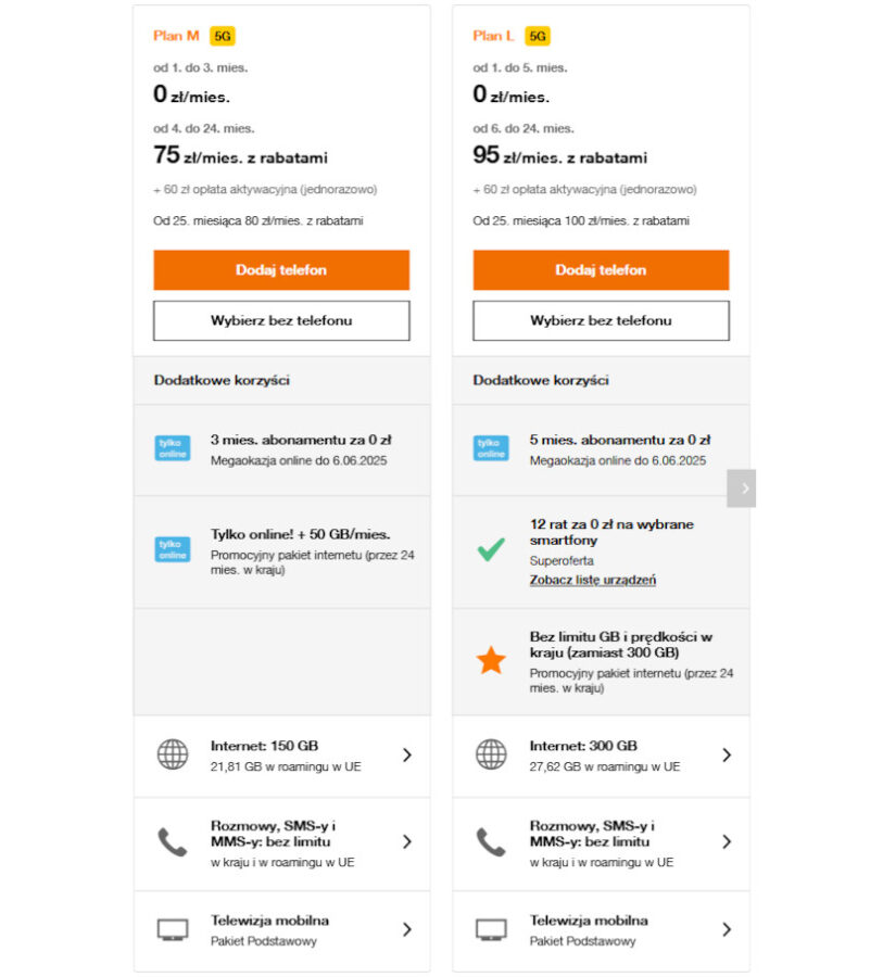 Orange oferta abonament