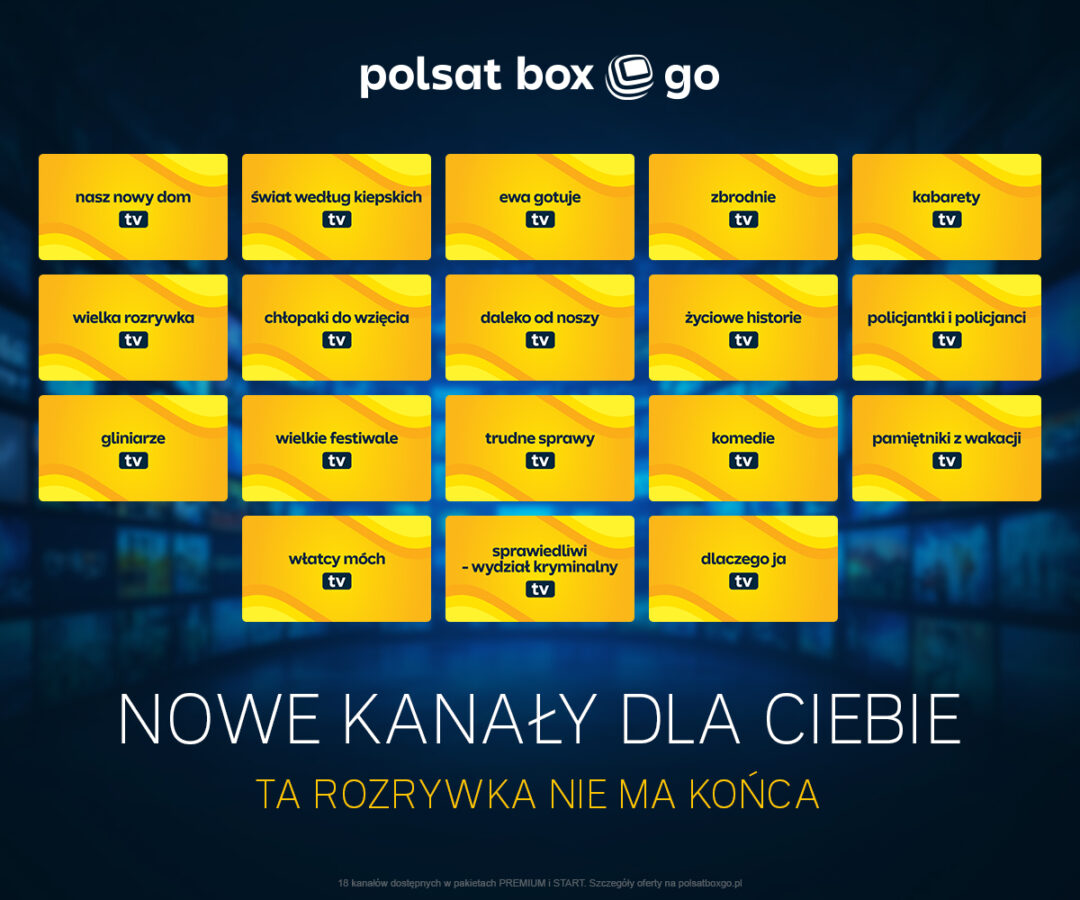 Nowe kanały typu FAST w ofercie Polsat Box Go