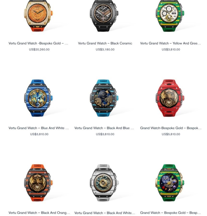 smartwatche marki vertu