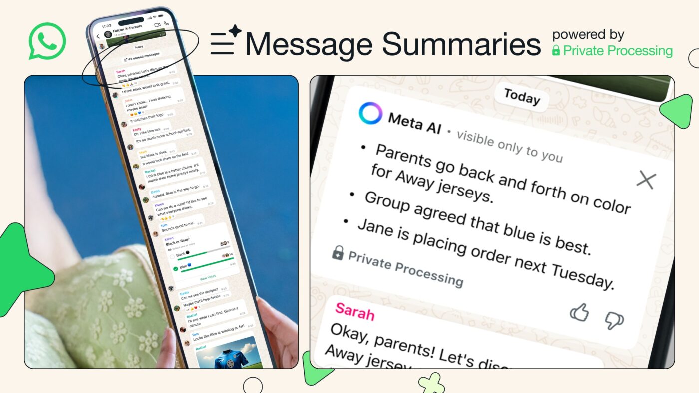 Podsumowania wiadomości Meta AI w komunikatorze WhatsApp