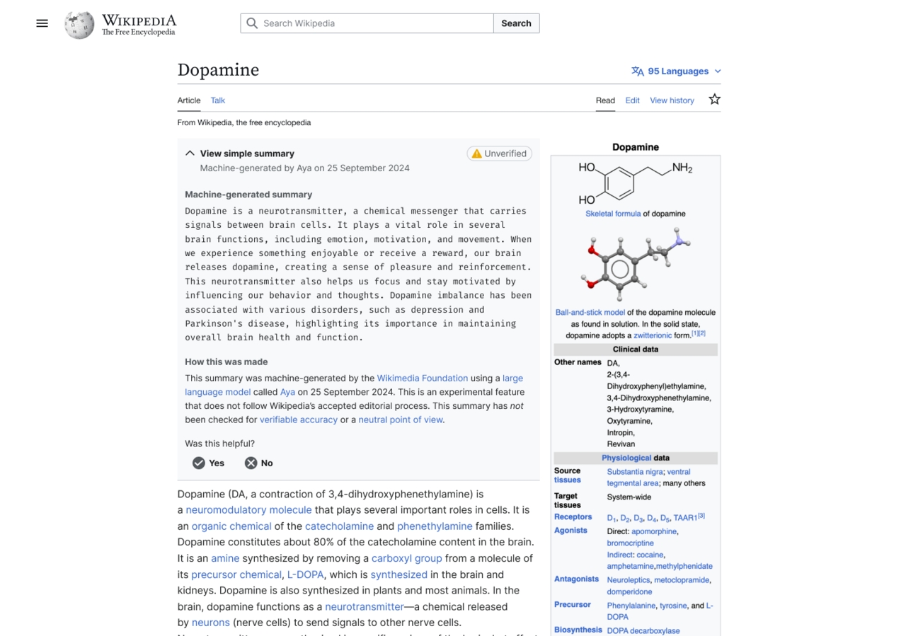 Wikipedia podsumowanie AI