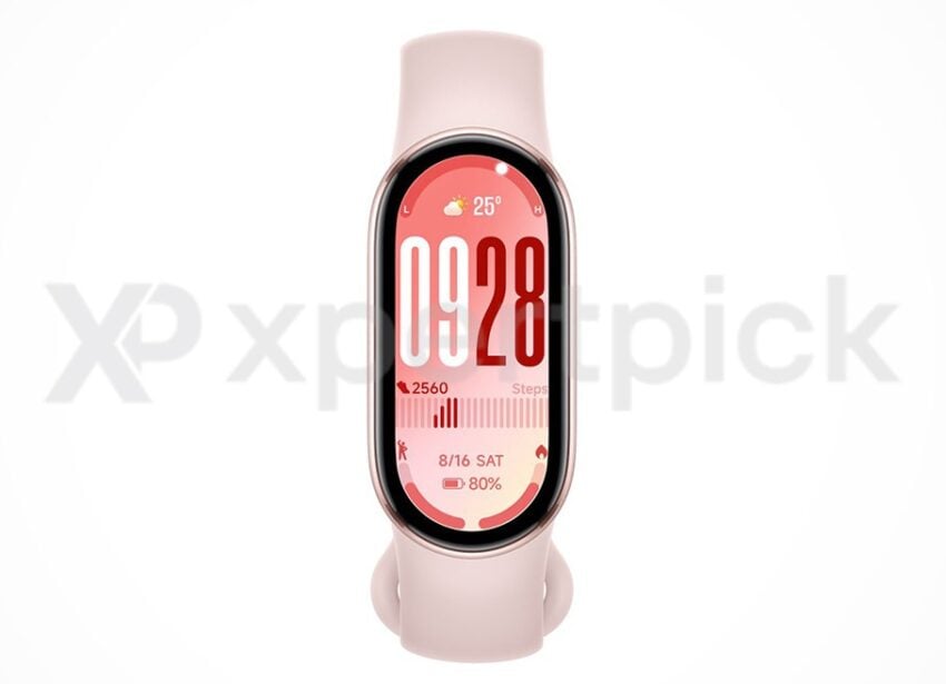 Xiaomi Smart Band 10: rendery różowej wersji