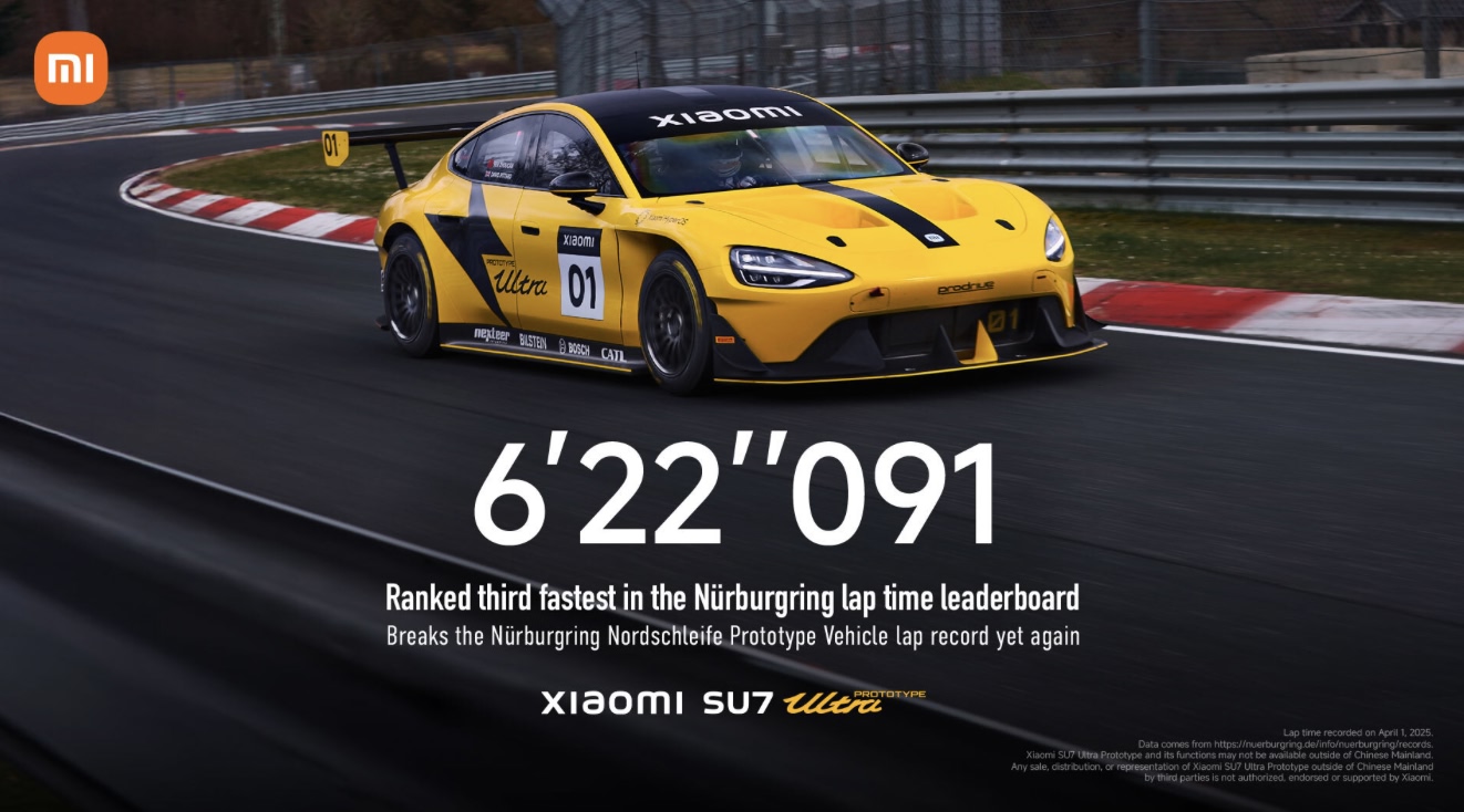 xiaomi su7 ultra rekord nordschleife