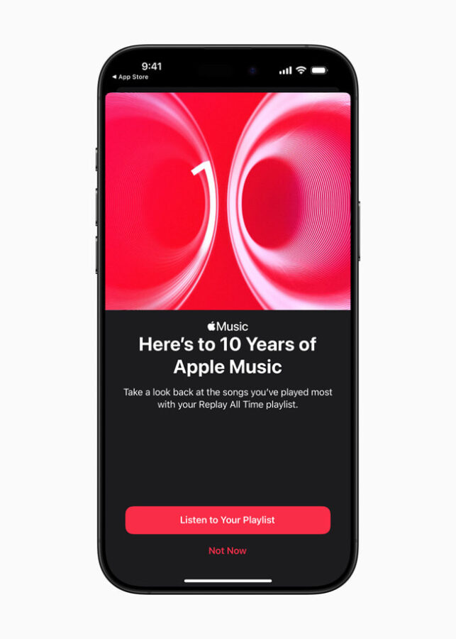 Specjalna lista utworów z okazji 10-lecia Apple Music