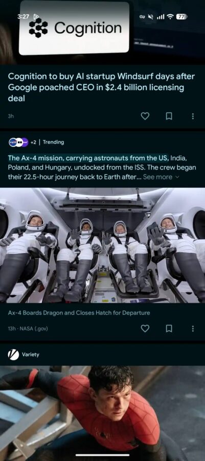 Google Discover podsumowania AI