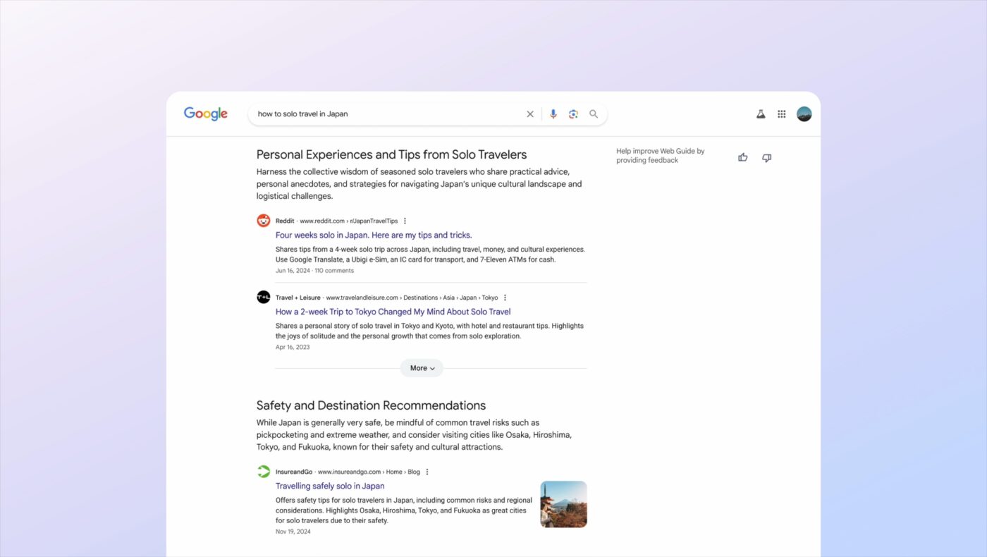 Wyszukiwarka Google eksperyment przewodnik internetowy