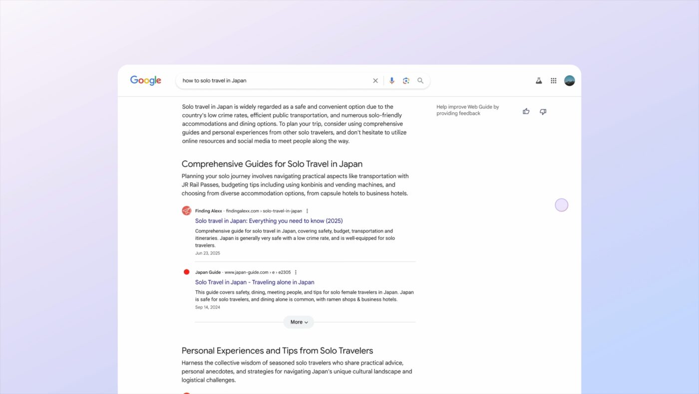 Wyszukiwarka Google eksperyment przewodnik internetowy