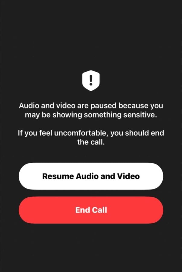 iOS 26 funkcja bezpieczeństwa FaceTime nagość