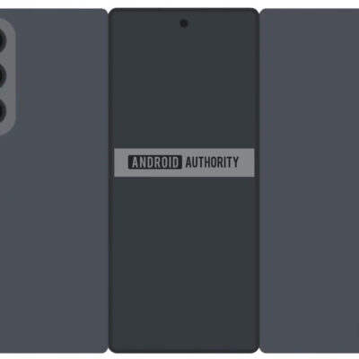 podwójnie składany smartfon samsung render