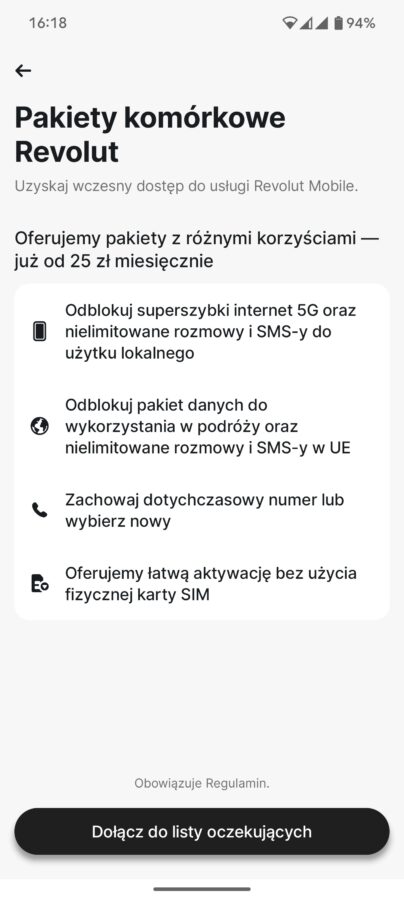 revolut pakiety komórkowe fot. tabletowo.pl