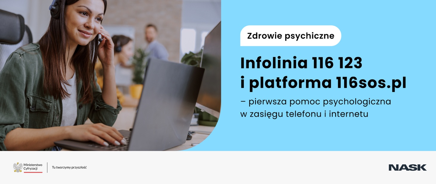 Infolinia 116 123, platforma 116sos.pl